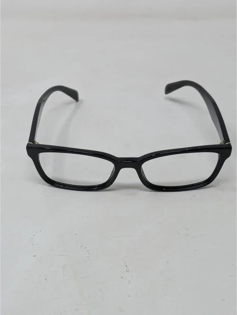 Prada Eyeglasses VPR 18T 1AB-1O1 Polished Black Square Frame Italy 53-16 140 - Picture 5 of 10